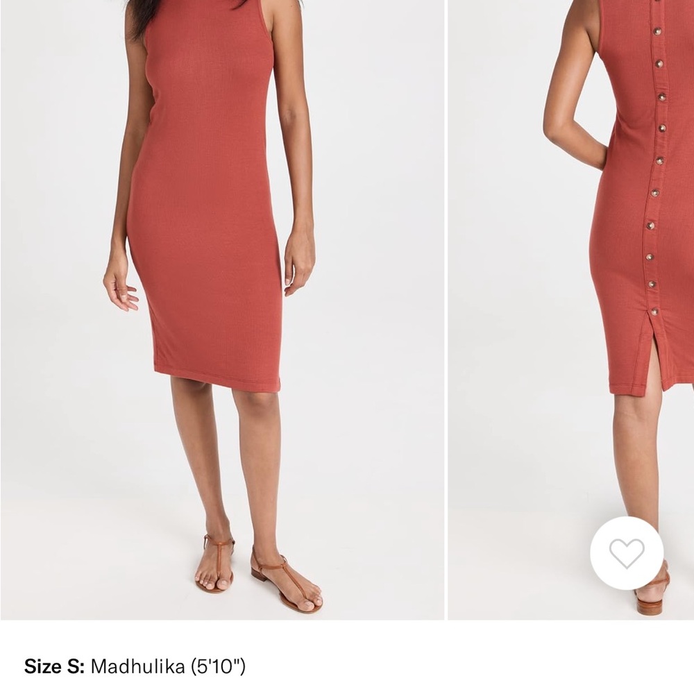 ATM Anthony Thomas Melillo Orange Sheath Midi Dress